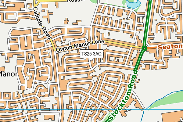 TS25 3AQ map - OS VectorMap District (Ordnance Survey)