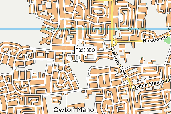 TS25 3DQ map - OS VectorMap District (Ordnance Survey)