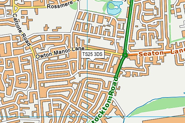 TS25 3DS map - OS VectorMap District (Ordnance Survey)