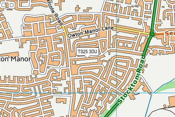 TS25 3DU map - OS VectorMap District (Ordnance Survey)