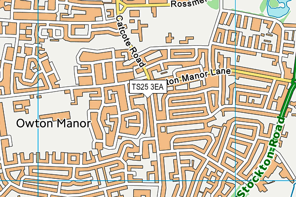 TS25 3EA map - OS VectorMap District (Ordnance Survey)