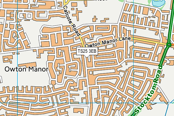 TS25 3EB map - OS VectorMap District (Ordnance Survey)