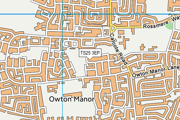 TS25 3EP map - OS VectorMap District (Ordnance Survey)