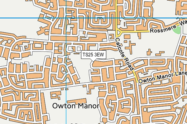 TS25 3EW map - OS VectorMap District (Ordnance Survey)