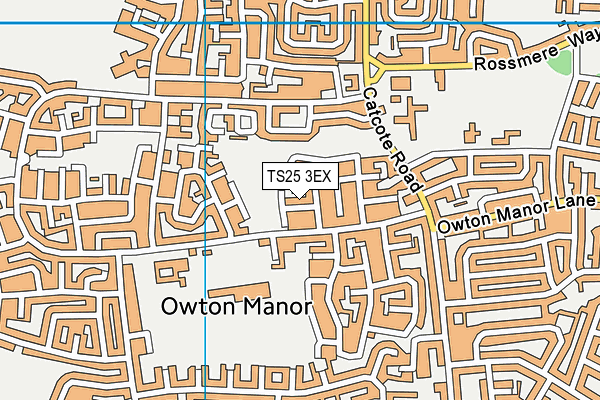 TS25 3EX map - OS VectorMap District (Ordnance Survey)