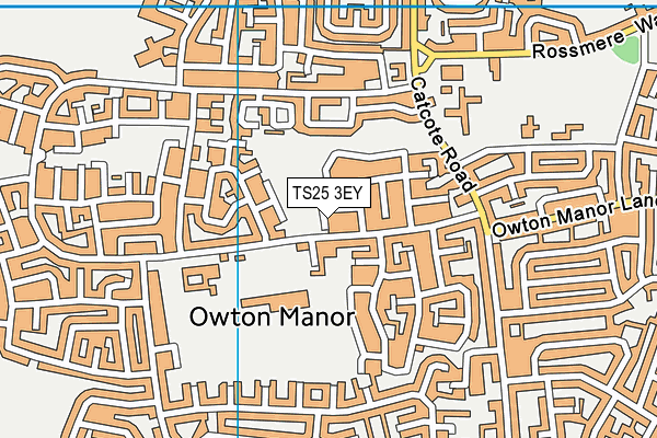 TS25 3EY map - OS VectorMap District (Ordnance Survey)