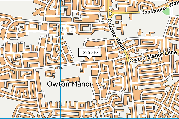 TS25 3EZ map - OS VectorMap District (Ordnance Survey)