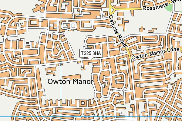 TS25 3HA map - OS VectorMap District (Ordnance Survey)