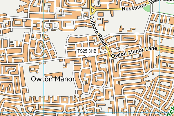 TS25 3HB map - OS VectorMap District (Ordnance Survey)