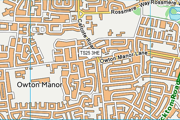 TS25 3HE map - OS VectorMap District (Ordnance Survey)