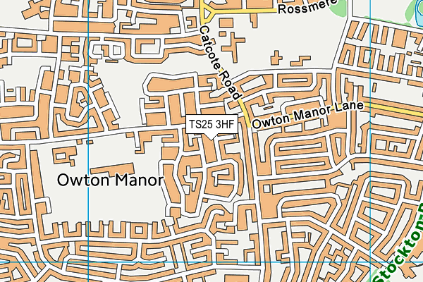 TS25 3HF map - OS VectorMap District (Ordnance Survey)