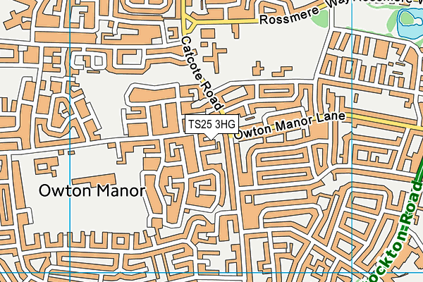 TS25 3HG map - OS VectorMap District (Ordnance Survey)