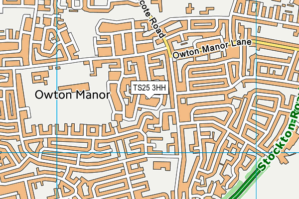 TS25 3HH map - OS VectorMap District (Ordnance Survey)