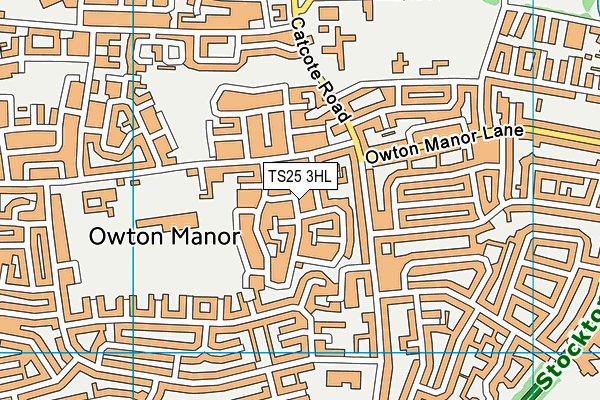 TS25 3HL map - OS VectorMap District (Ordnance Survey)