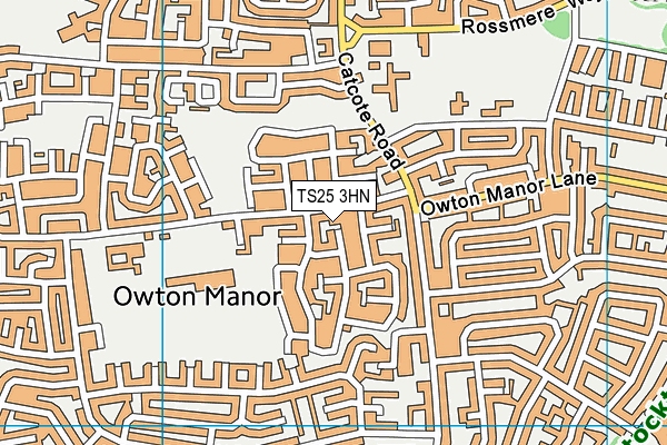 TS25 3HN map - OS VectorMap District (Ordnance Survey)