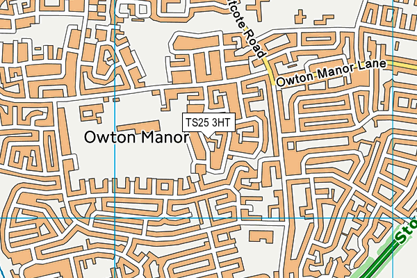 TS25 3HT map - OS VectorMap District (Ordnance Survey)