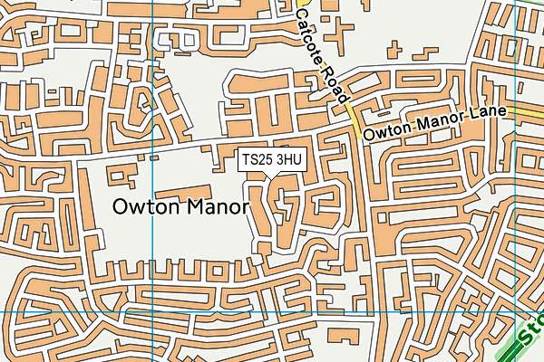TS25 3HU map - OS VectorMap District (Ordnance Survey)