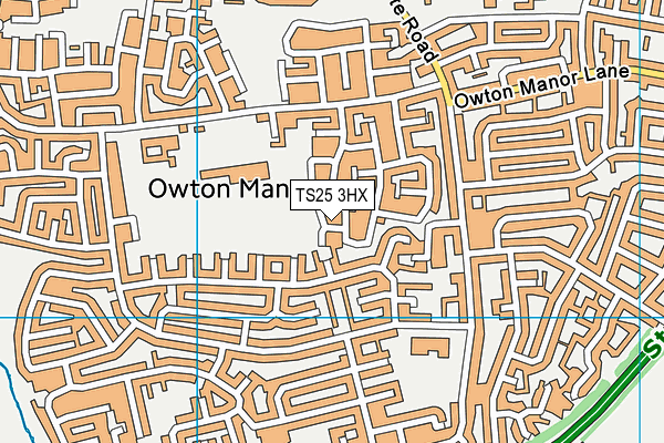 TS25 3HX map - OS VectorMap District (Ordnance Survey)