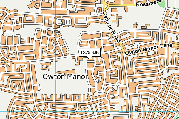 TS25 3JB map - OS VectorMap District (Ordnance Survey)