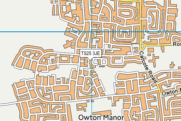 TS25 3JE map - OS VectorMap District (Ordnance Survey)