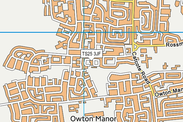 TS25 3JF map - OS VectorMap District (Ordnance Survey)