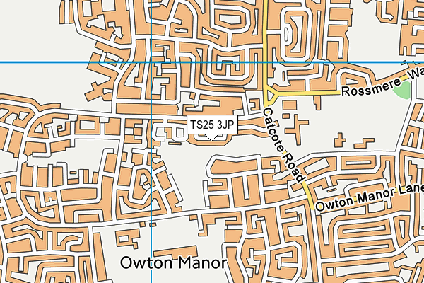 TS25 3JP map - OS VectorMap District (Ordnance Survey)