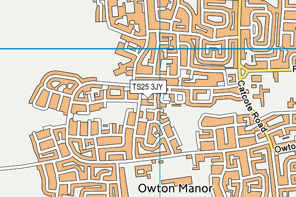 TS25 3JY map - OS VectorMap District (Ordnance Survey)