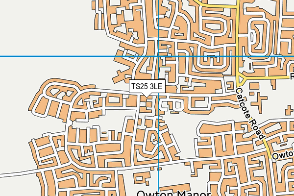 TS25 3LE map - OS VectorMap District (Ordnance Survey)