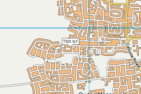 TS25 3LF map - OS VectorMap District (Ordnance Survey)