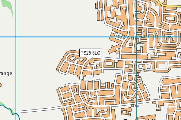 TS25 3LG map - OS VectorMap District (Ordnance Survey)