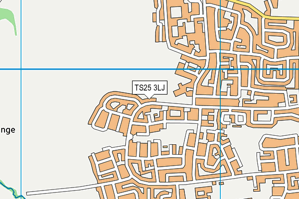 TS25 3LJ map - OS VectorMap District (Ordnance Survey)