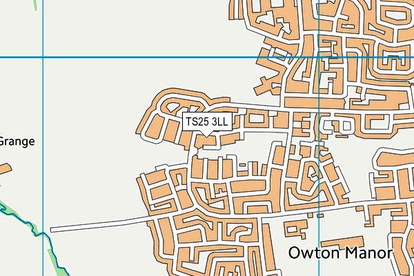 TS25 3LL map - OS VectorMap District (Ordnance Survey)