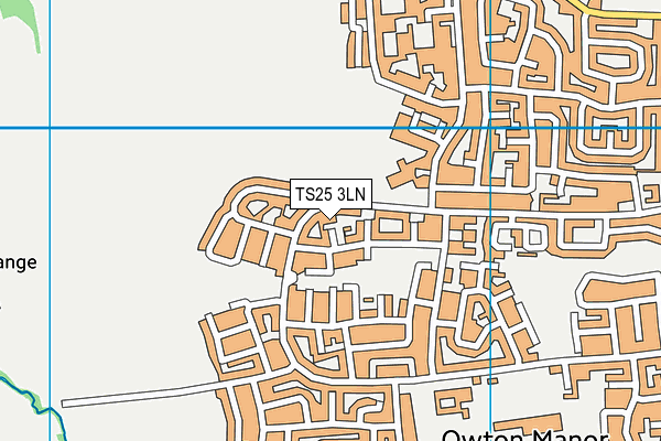 TS25 3LN map - OS VectorMap District (Ordnance Survey)