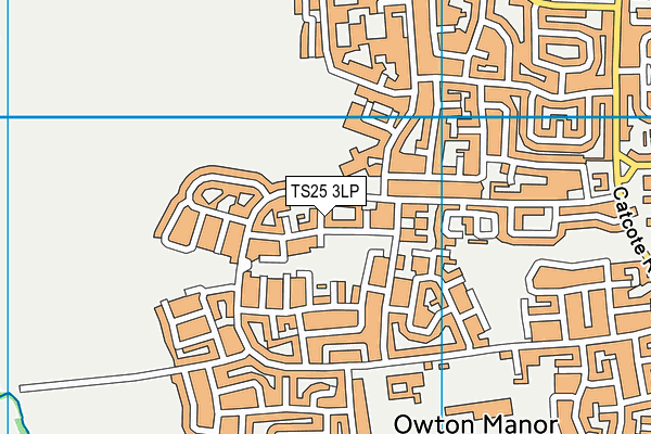 TS25 3LP map - OS VectorMap District (Ordnance Survey)