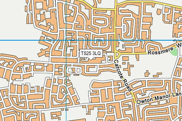 TS25 3LQ map - OS VectorMap District (Ordnance Survey)