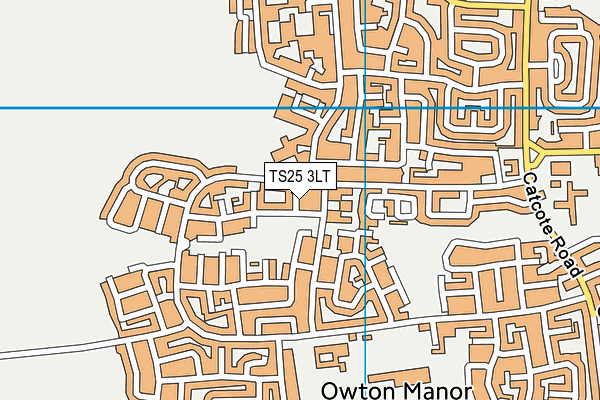 TS25 3LT map - OS VectorMap District (Ordnance Survey)