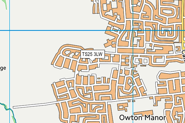 TS25 3LW map - OS VectorMap District (Ordnance Survey)