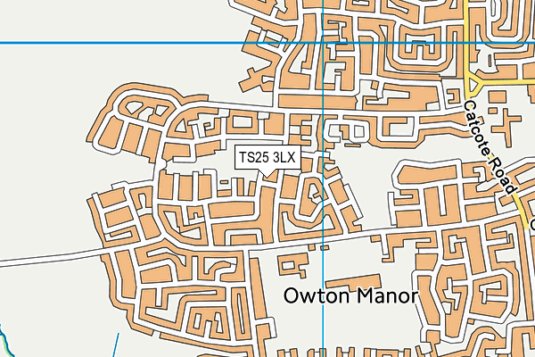 TS25 3LX map - OS VectorMap District (Ordnance Survey)