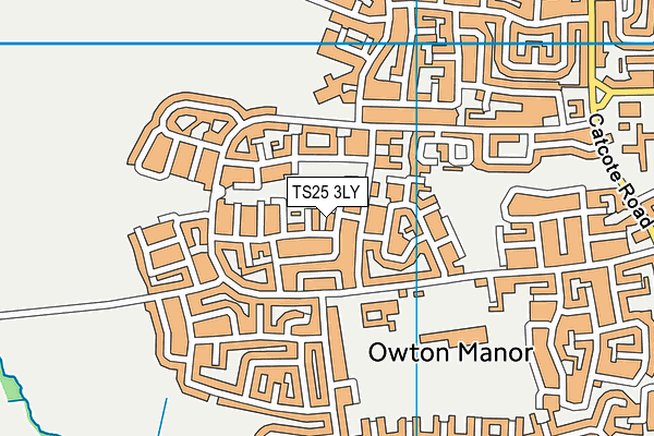 TS25 3LY map - OS VectorMap District (Ordnance Survey)