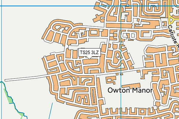 TS25 3LZ map - OS VectorMap District (Ordnance Survey)