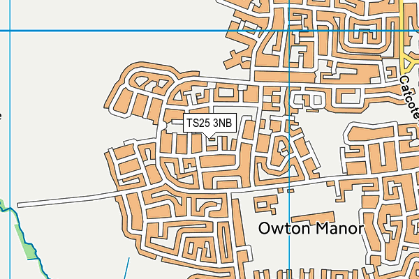 TS25 3NB map - OS VectorMap District (Ordnance Survey)