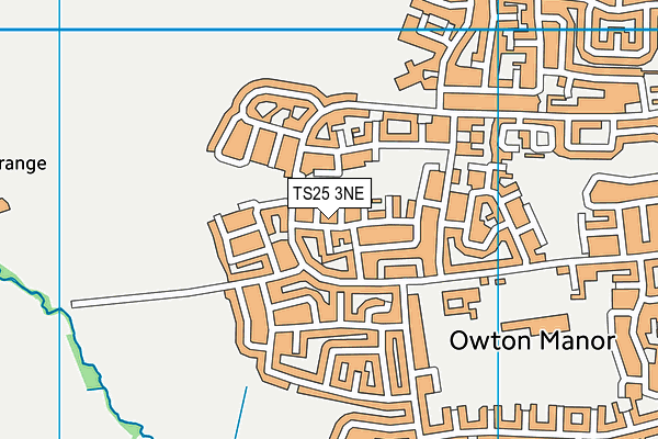 TS25 3NE map - OS VectorMap District (Ordnance Survey)