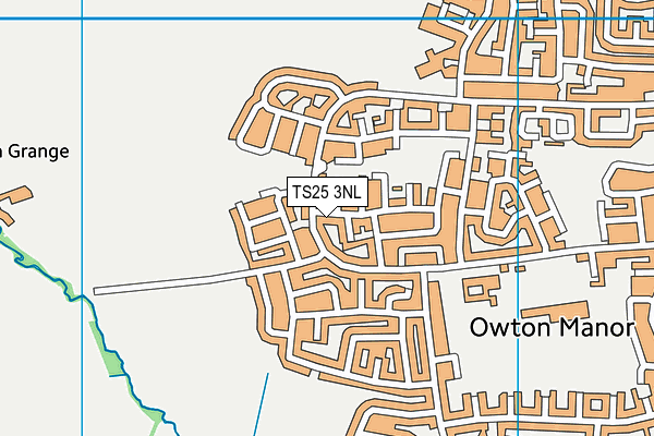 TS25 3NL map - OS VectorMap District (Ordnance Survey)