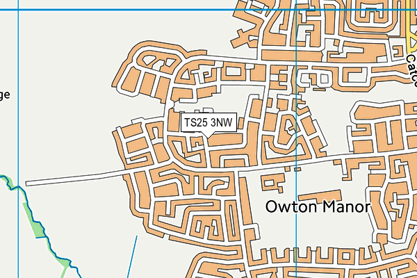 TS25 3NW map - OS VectorMap District (Ordnance Survey)