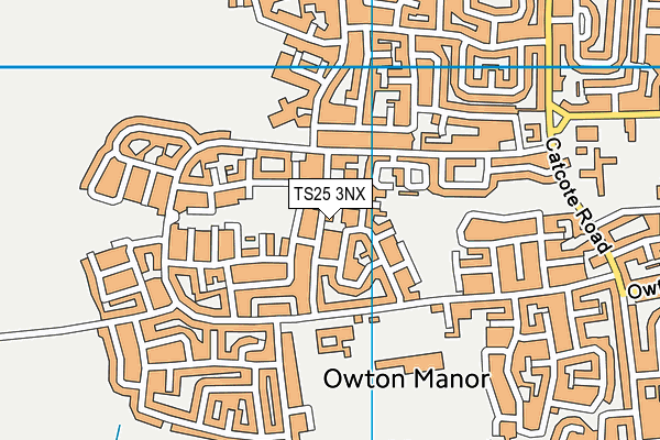 TS25 3NX map - OS VectorMap District (Ordnance Survey)