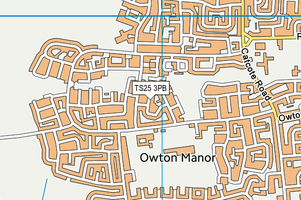 TS25 3PB map - OS VectorMap District (Ordnance Survey)