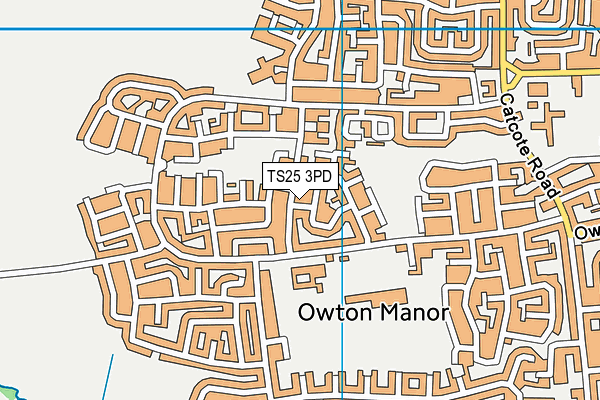 TS25 3PD map - OS VectorMap District (Ordnance Survey)