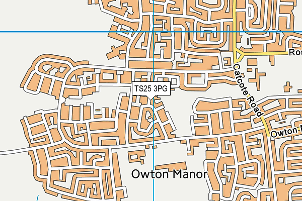 TS25 3PG map - OS VectorMap District (Ordnance Survey)