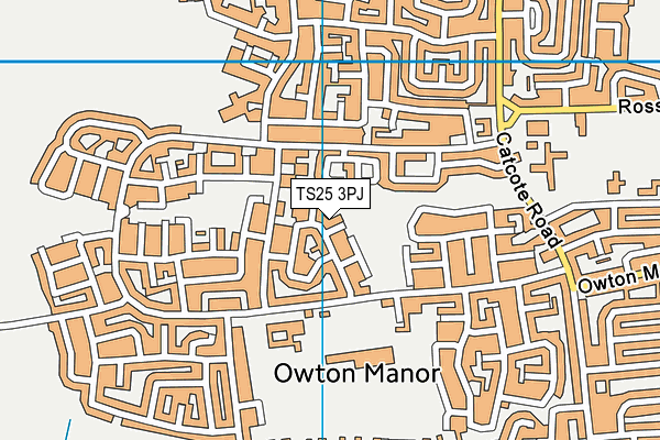 TS25 3PJ map - OS VectorMap District (Ordnance Survey)