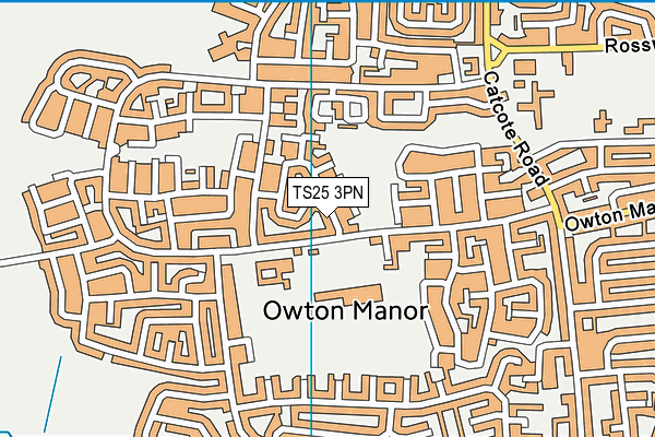 TS25 3PN map - OS VectorMap District (Ordnance Survey)